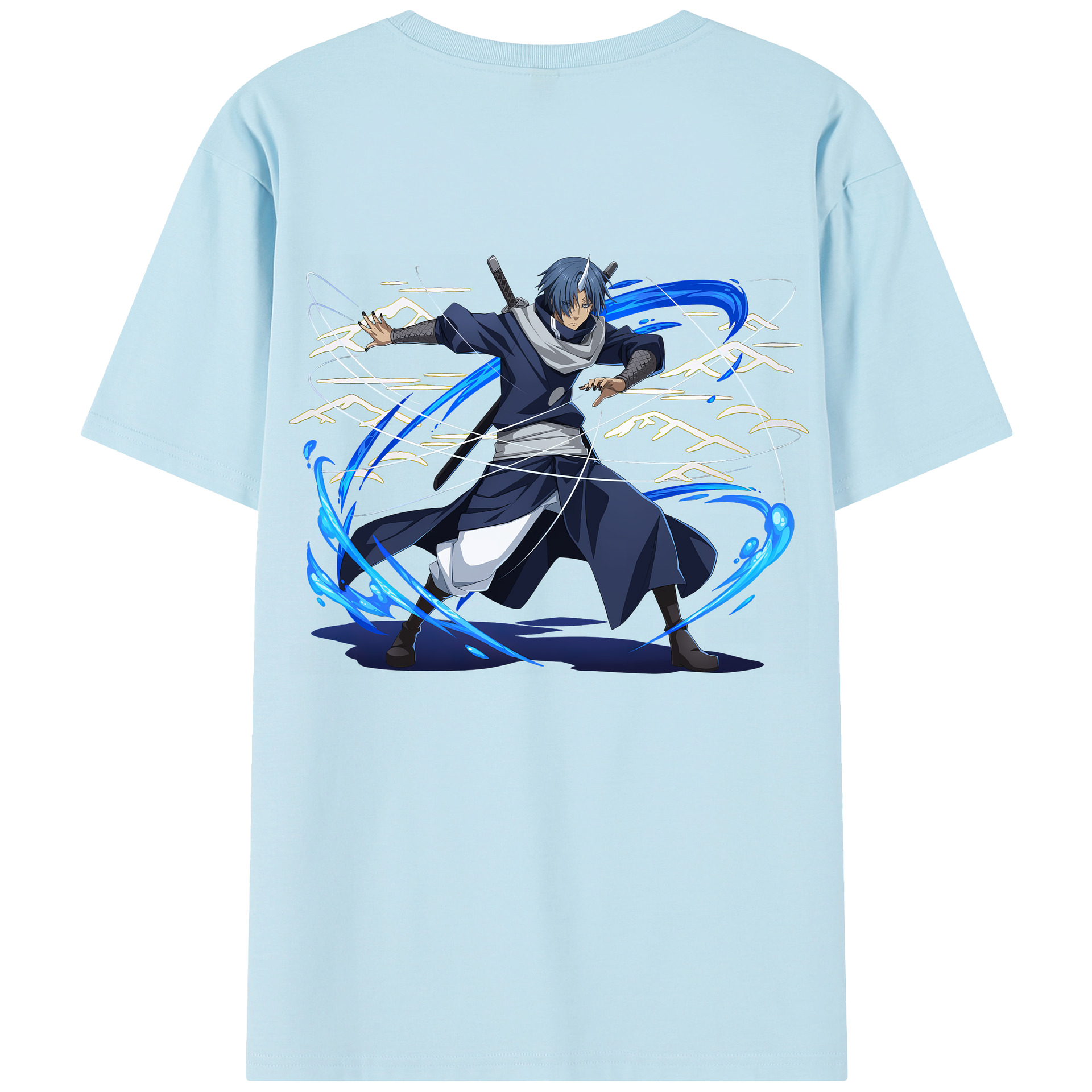 （画像用） 転スラ Regarding Reincarnated to Slime 綿100％半袖Tシャツ（背面プリント）